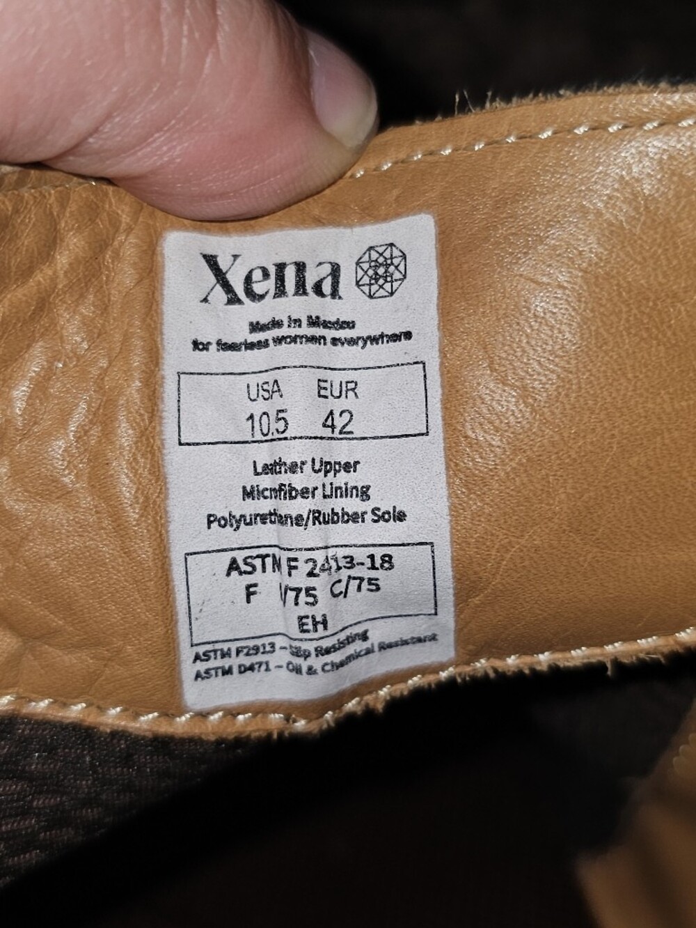 Xena Steel Toe Work Wear Black Leather Ankle Booties Size 10.5 - Picture 7 of 7